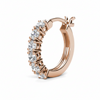 Huggies Pam Clip Rose Gold Plated Earrings embellished with Swarovski Crystal