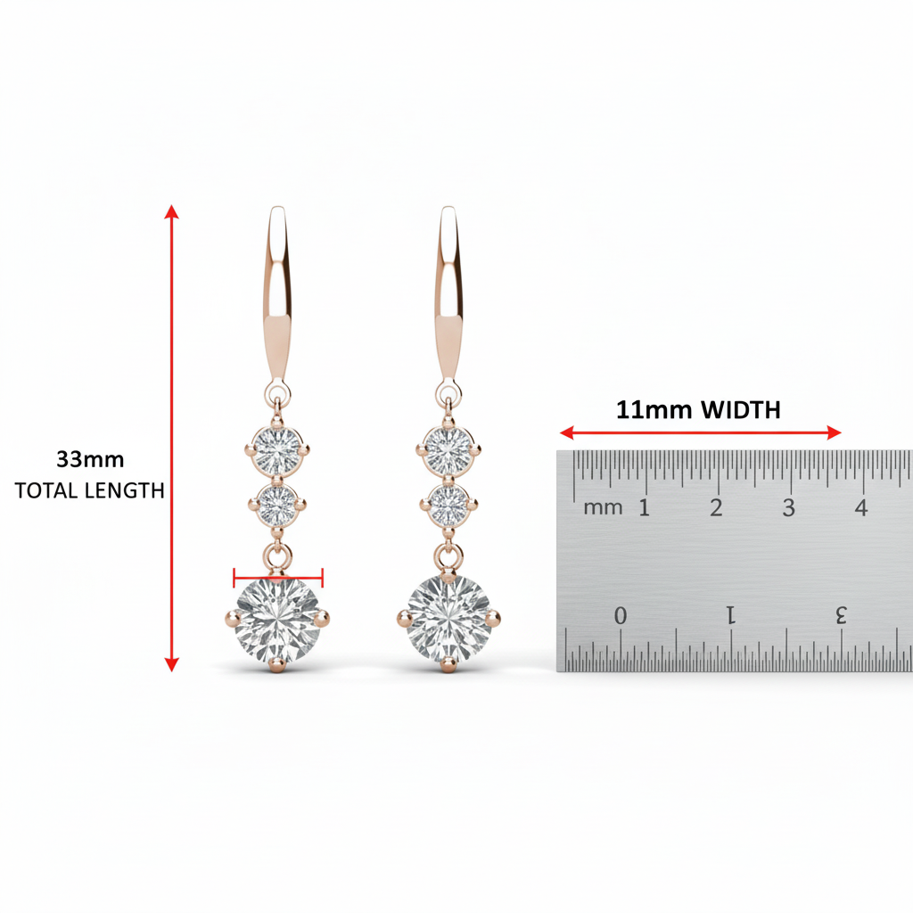 Rose Gold - With Ruler Reference