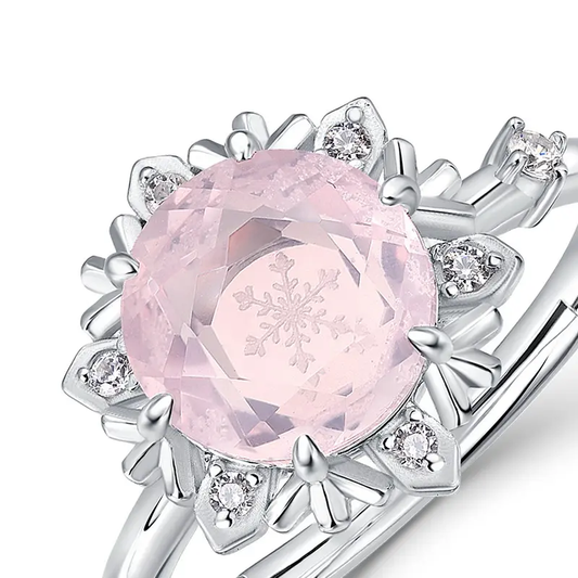 🆕 Natural Rose Quartz Snowflake