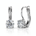 Silver Crystal Earrings Angled