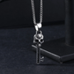 Key Skull Necklace in Stainless Steel