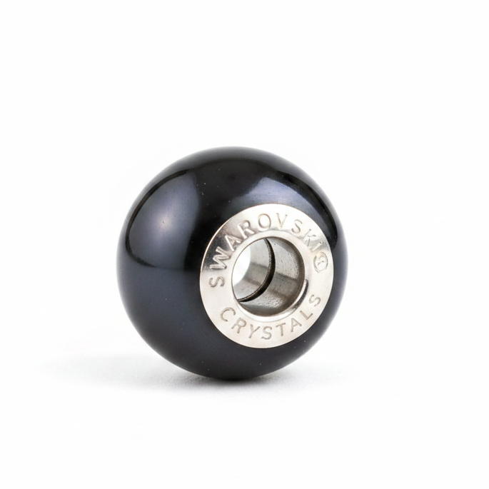 Swarovski Black BeCharmed Bead – White Background