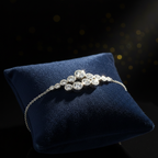 Waterfall Bracelet on velvet cushion