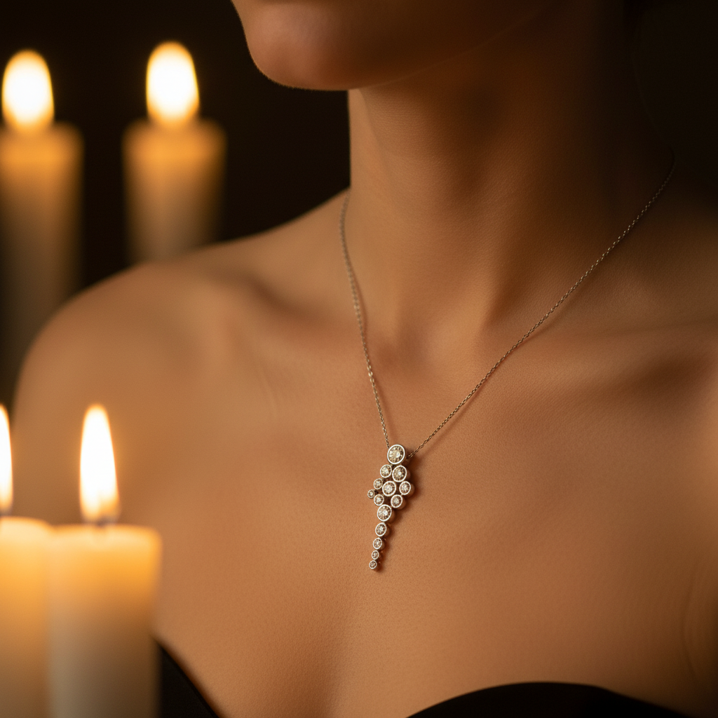 Waterfall Necklace lifestyle worn