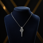 Waterfall Necklace on velvet bust