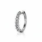 Huggie Hoop White Gold Plated Earrings embellished with Swarovski® Crystal