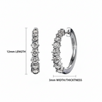 Huggie Hoop White Gold Plated Earrings embellished with Swarovski® Crystal