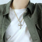 Two Tone Cross Necklace