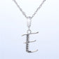 S925 Alphabet Letter E Charm/Pendant
