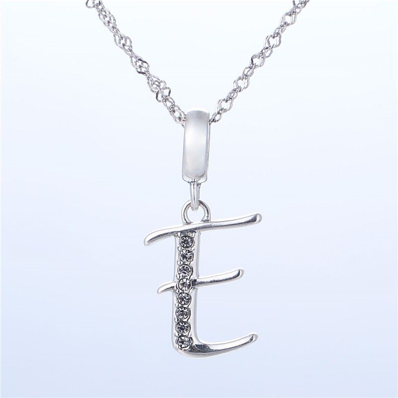S925 Alphabet Letter E Charm/Pendant
