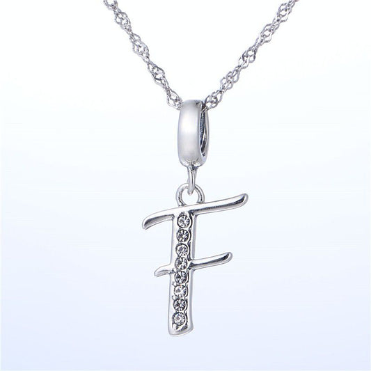 S925 Alphabet Letter F Charm/Pendant