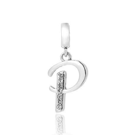 S925 Alphabet Letter P Charm/Pendant