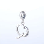 S925 Alphabet Letter Q Charm/Pendant