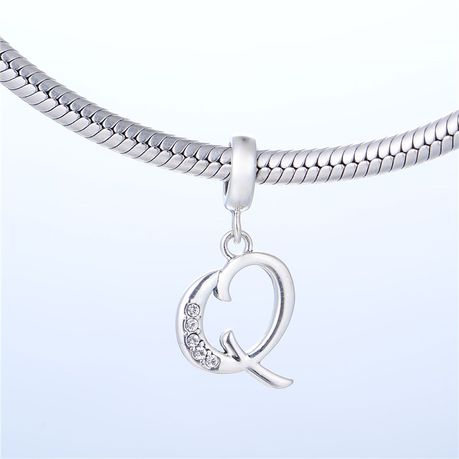 S925 Alphabet Letter Q Charm/Pendant