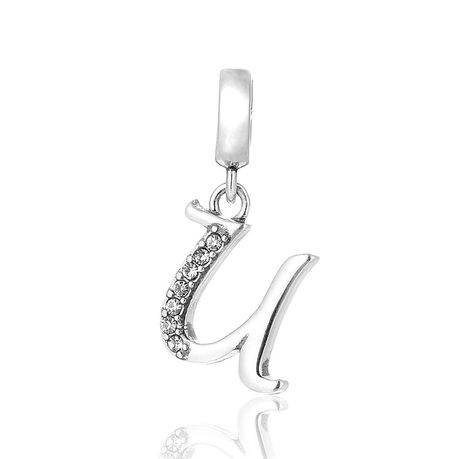 S925 Alphabet Letter U Charm/Pendant