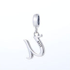 S925 Alphabet Letter U Charm/Pendant