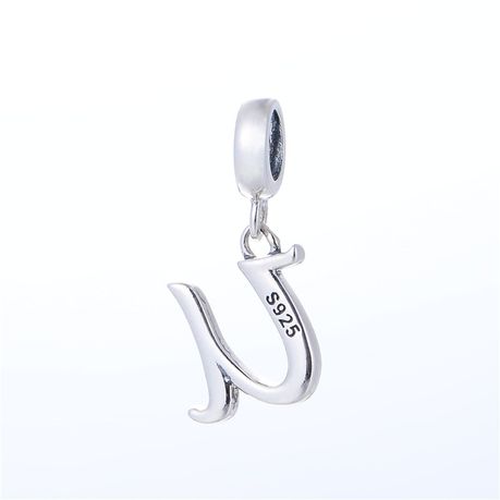 S925 Alphabet Letter U Charm/Pendant