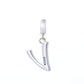 S925 Alphabet Letter V Charm/Pendant