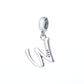 S925 Alphabet Letter W Charm/Pendant