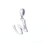 S925 Alphabet Letter W Charm/Pendant