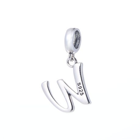 S925 Alphabet Letter W Charm/Pendant