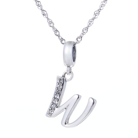 S925 Alphabet Letter W Charm/Pendant