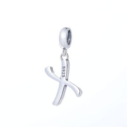 S925 Alphabet Letter X Charm/Pendant