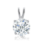 4 Prong Solitaire Pendant embellished with 1.6ct Swarovski Zirconia