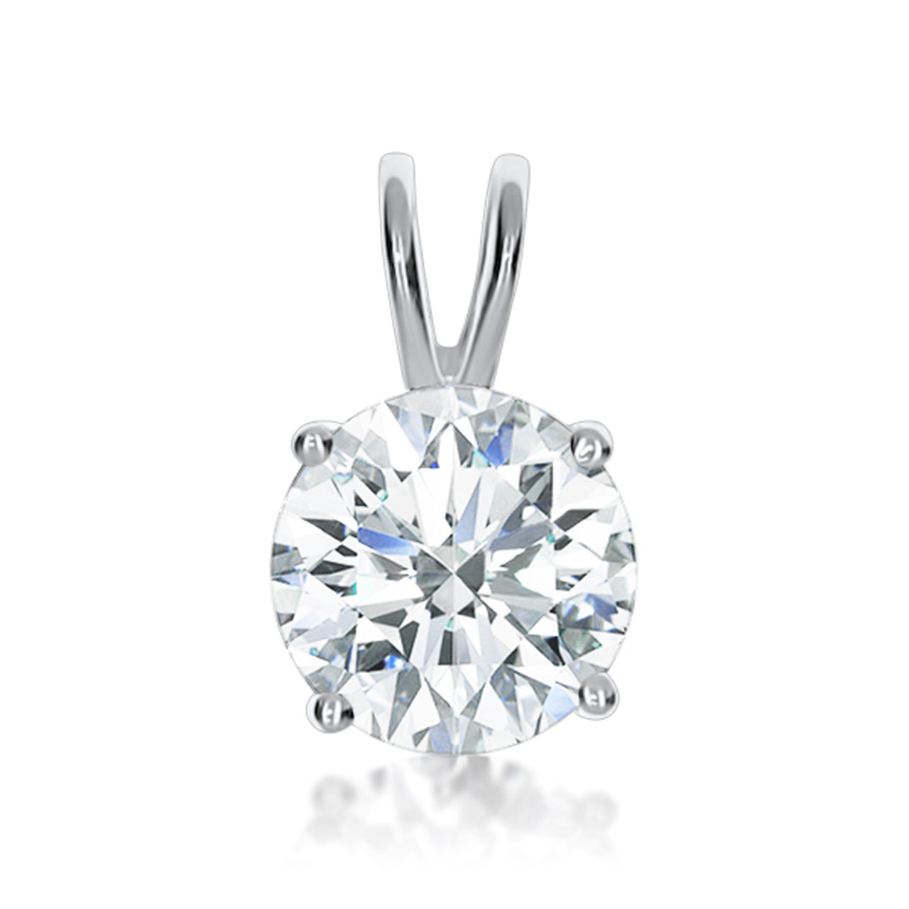 Moissanite 2ct Leaf Ring + 1.6ct Round 4 Prong Solitaire Pendant