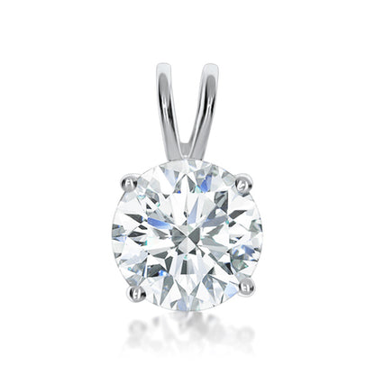 Moissanite 2ct Leaf Ring + 1.6ct Round 4 Prong Solitaire Pendant