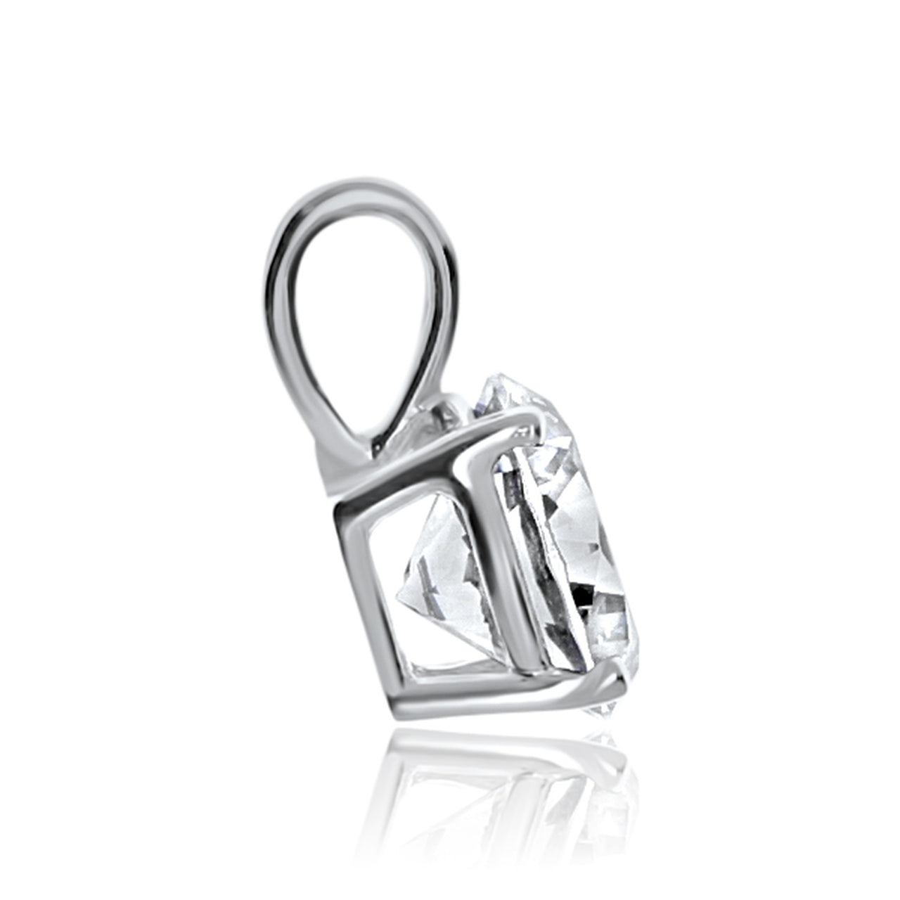 4 Prong Solitaire Pendant embellished with 1.6ct Swarovski Zirconia