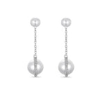 Dhia Pearl Earrings with Crystals from Swarovski