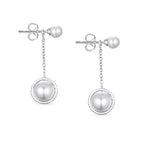Dhia Pearl Earrings with Crystals from Swarovski