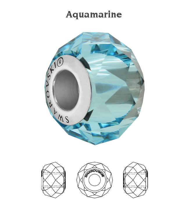 Swarovski Elements 5920 Helix Crystal - Aquamarine