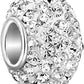 S925 Paved Charm - White