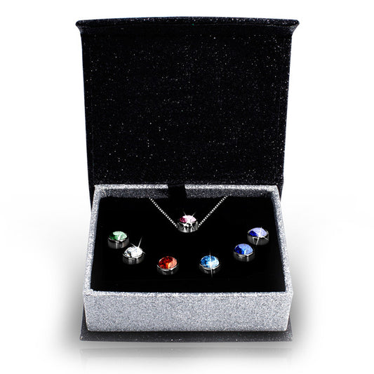 7 Day Pendant Box SetIntroducing the 7-Color Swarovski Interchangeable Pendant Set, complete with an 18K white gold-plated chain. This beautifully crafted jewelry set is made from highlyPendants8004Dhia Jewellery7 Day Pendant Box Set
