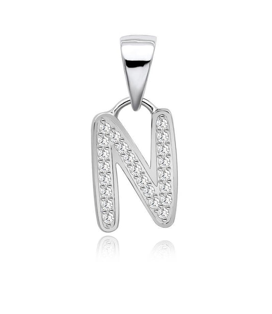 S925 Alphabet N Pendant