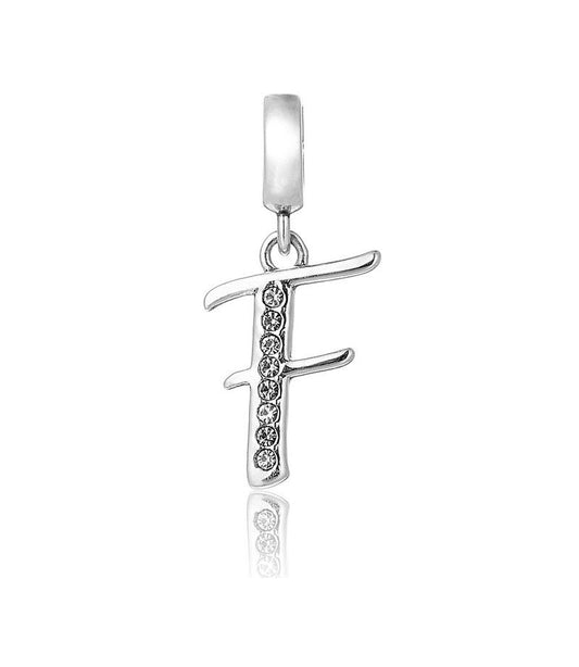 S925 Alphabet Letter F Charm/Pendant