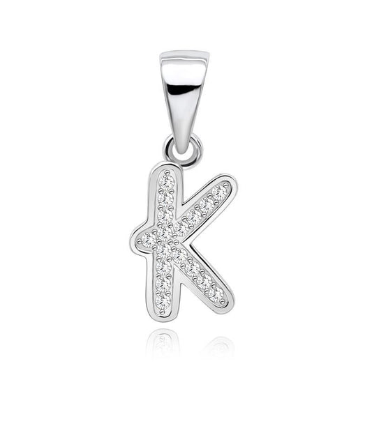 S925 Alphabet K Pendant