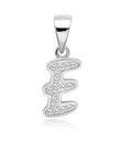 S925 Alphabet E Pendant