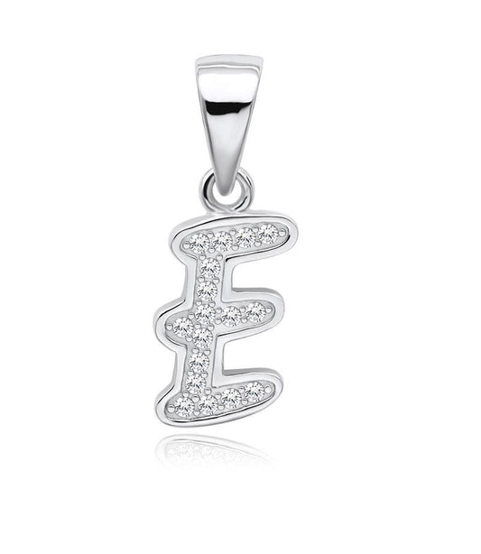 S925 Alphabet E Pendant