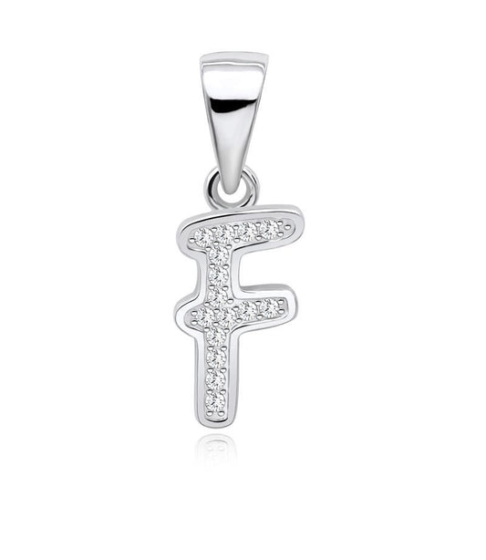 S925 Alphabet F Pendant