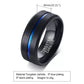 Blue Channel Tungsten Carbide Ring