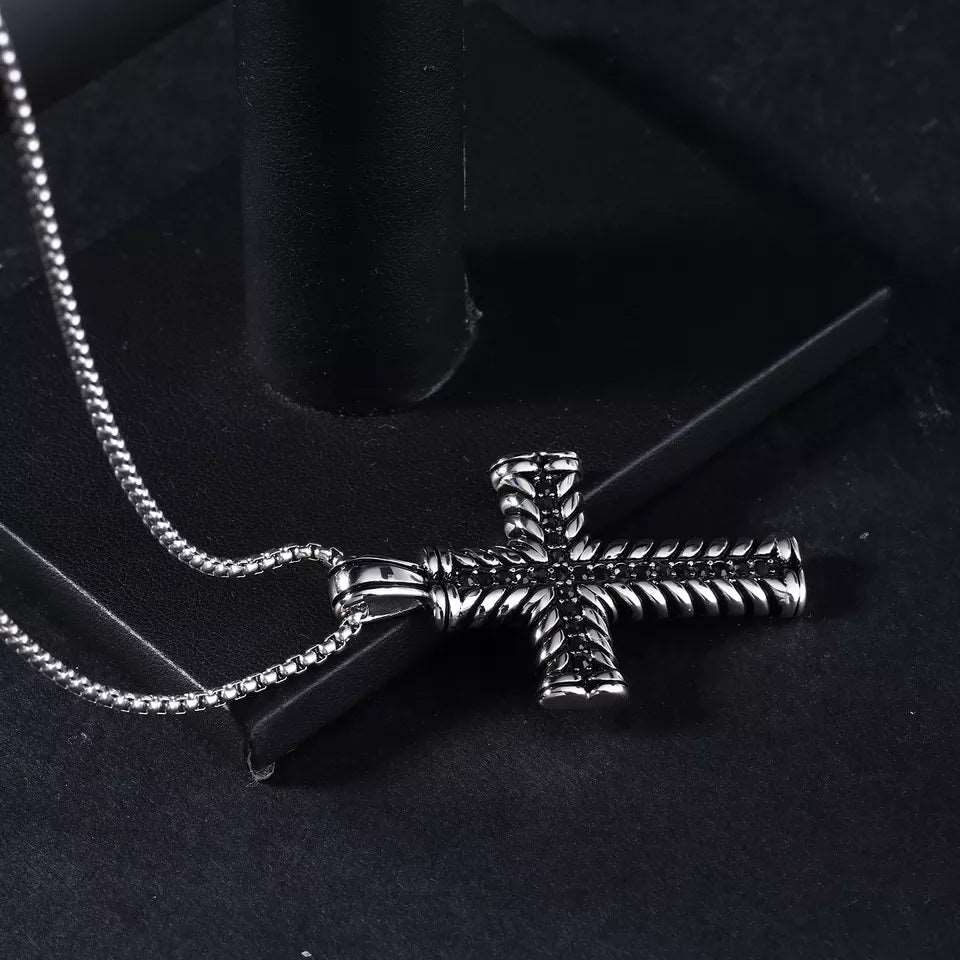 Dhia Black Stone Cross