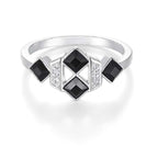 Dhia Black Square RingThe Dhia Black Square Ring is crafted with Sterling Silver and embellished with dazzling Swarovski crystals, the perfect combination of elegance and opulence. The deRingsDJ002Dhia JewelleryDhia Black Square Ring
