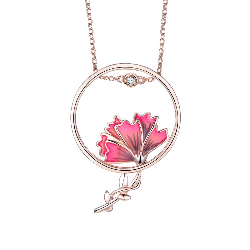 Carnation Drop Necklace & Earring Set – Swarovski Zirconia Elegance