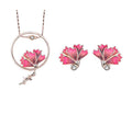 Carnation Drop Necklace & Earring Set – Swarovski Zirconia Elegance