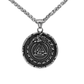 Circular Jormungand and Valknut Necklace-Silver