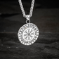 Circular Jormungand and Valknut Necklace-Silver