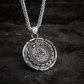Circular Jormungand and Valknut Necklace-Silver